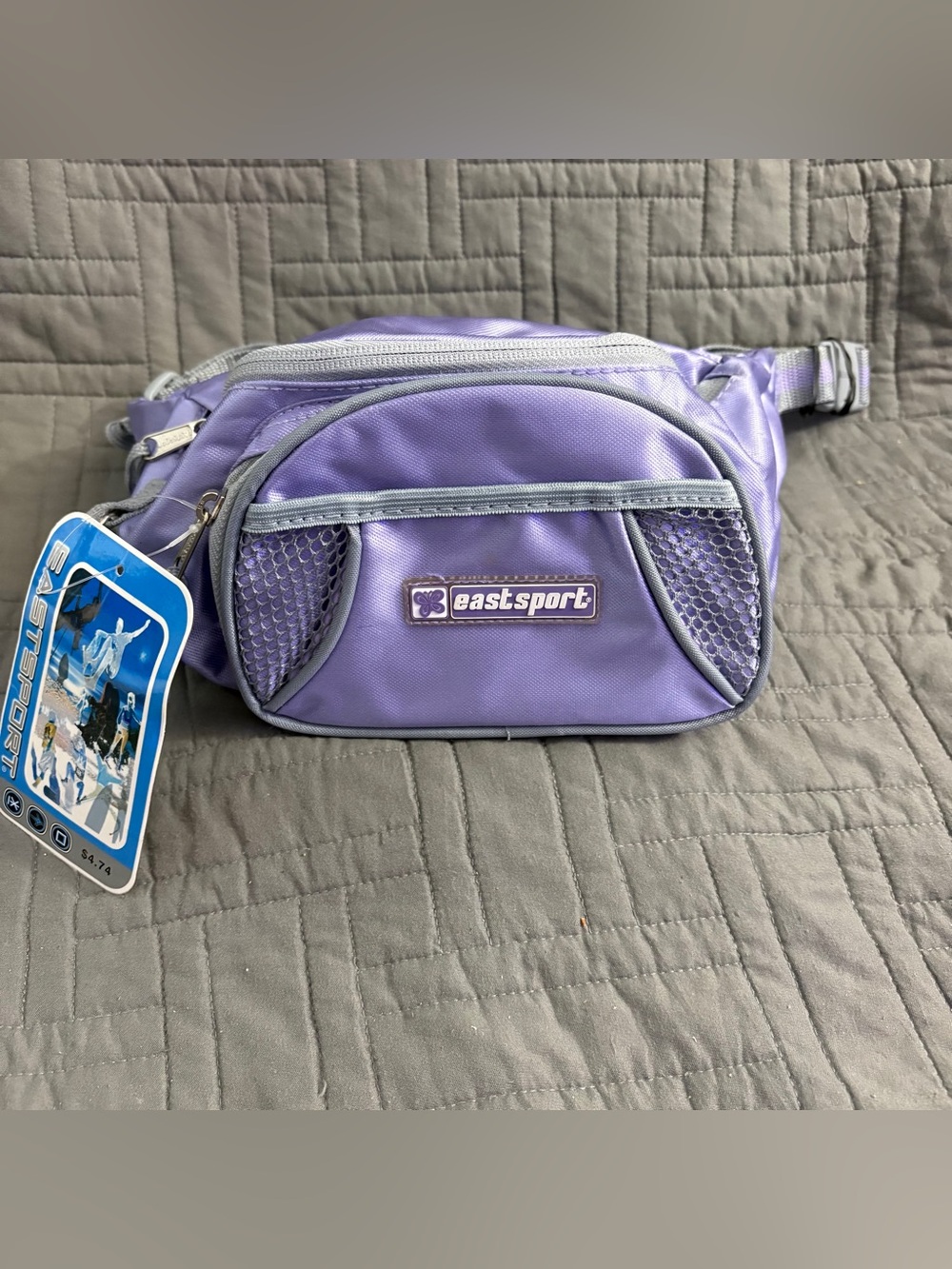 Eastsport Lavender Metallic Fanny Pack Waist Hip Bag Hiking Adjustable NWT